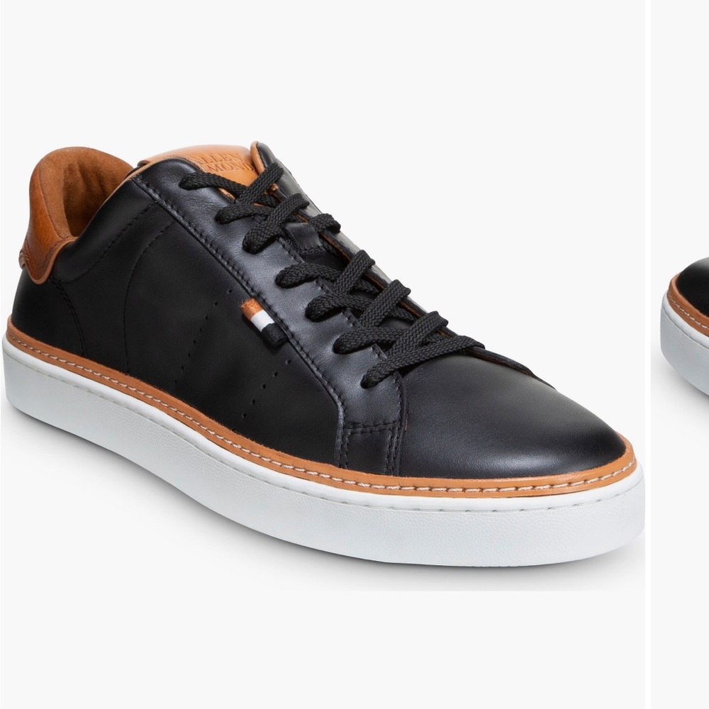 Allen Edmonds Black and Tan Leather Sneakers - Picture 5 of 12